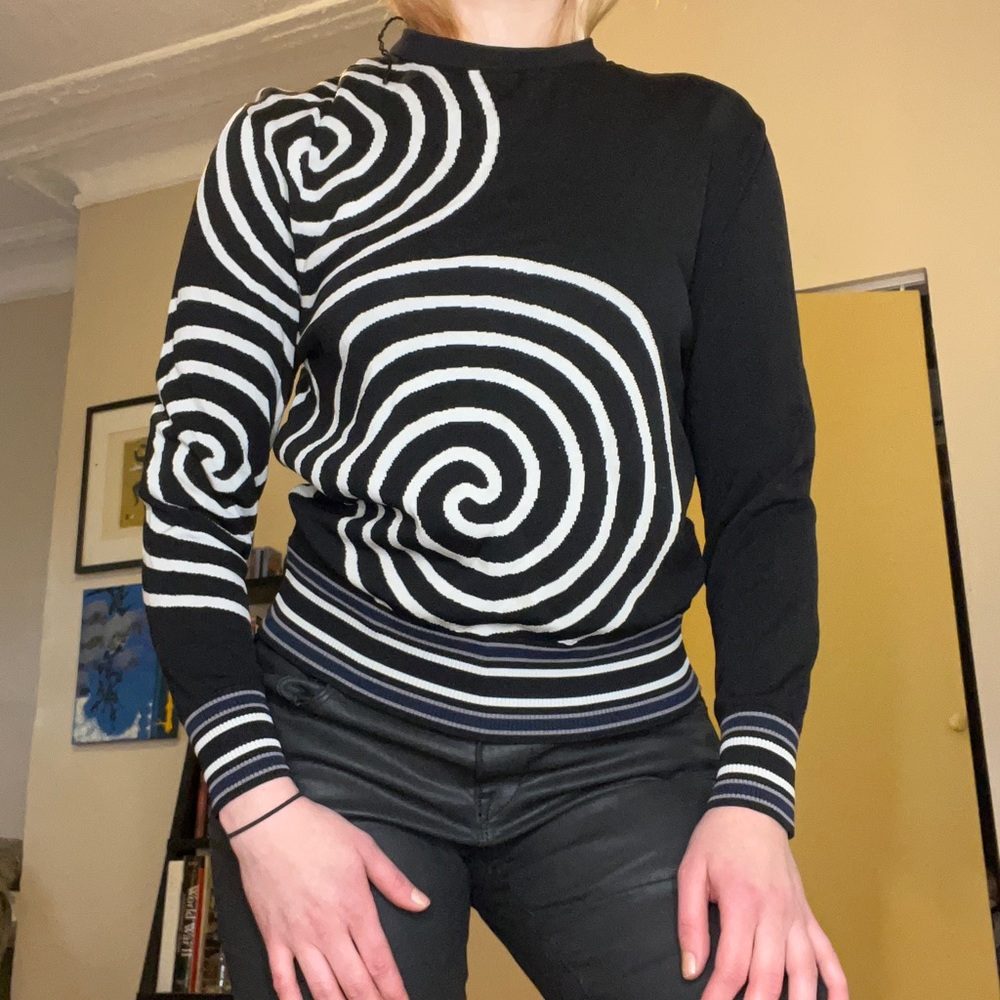 H&M uzumaki spiral sweater